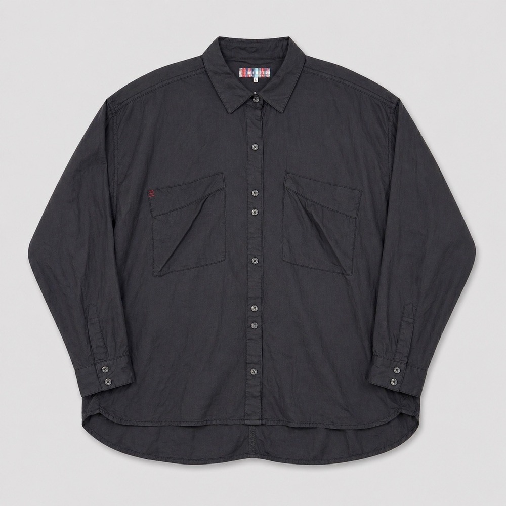 Urban Outfitters Black Oversized Viscose Button Down Utility Shirt Women‎ M Soft